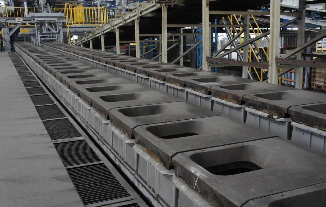 Production line at Crescent Foundry